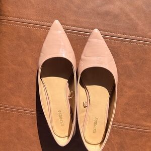 Express Women's Blush Nude Pointed Toe Flats
